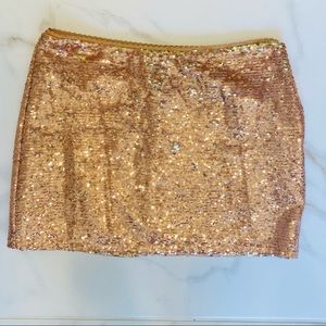 Gold sequin skirt